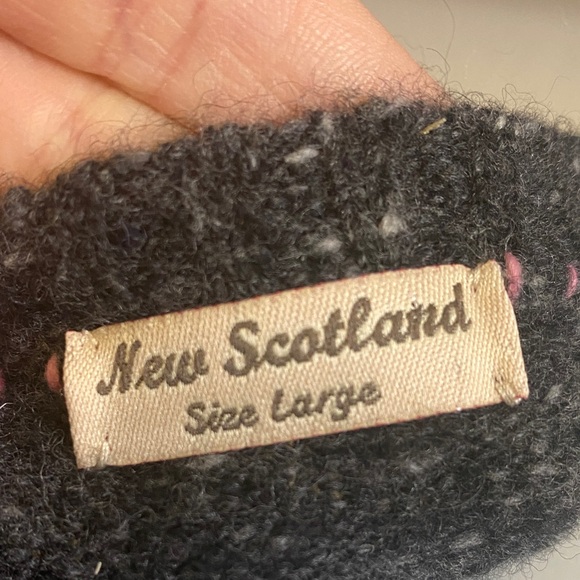 Chic V-Neck Argyle Sweater - Gray, Pink, and Orange - Picture 2 of 4